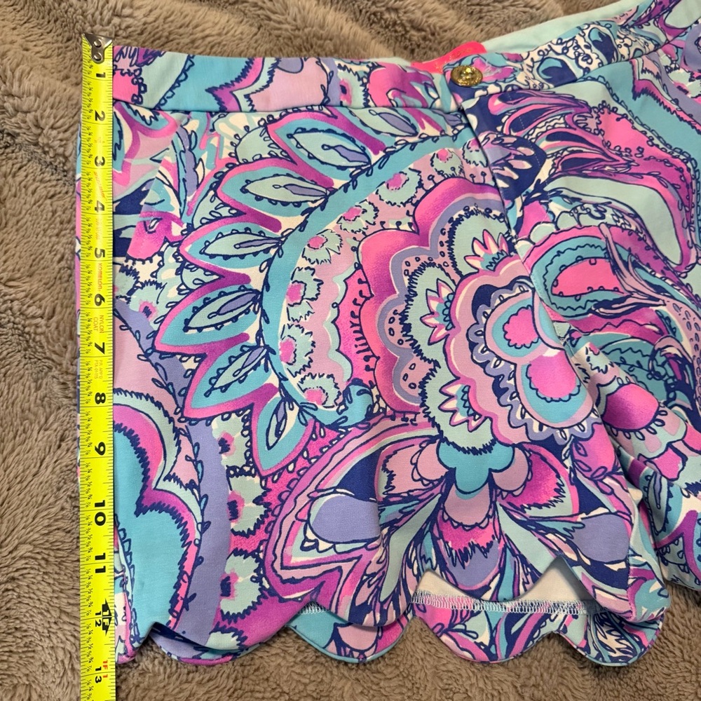 Lilly Pulitzer Buttercup Knit Shorts mermaids call size 12 - Picture 5 of 6